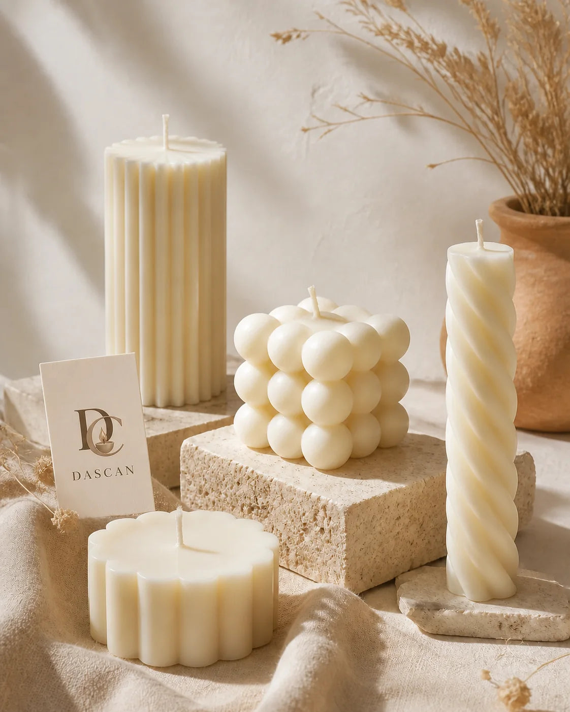 Velas decorativas artesanales