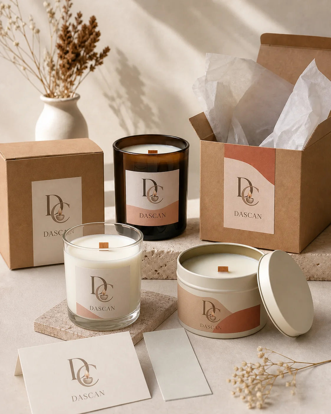 Packaging para una marca de velas